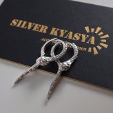 シルバー925 スネークピアス 蛇 フープピアス アニマルピアス 大ぶり ゴールド シルバー 個性的 ユニーク 大きめ かっこいい 緑の目 鱗 両耳2点 レディース 女性 金属アレルギー対応 イヤリング