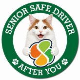 カーサイン 高齢者マーク SENIOR SAFE DRIVER ターキッシュバン マグネット 強力 直径13cm 肉球 日本製 車 ステッカー