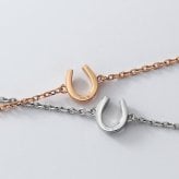 ハワイアンジュエリー ペアブレスレット つけっぱなし ステンレス 金属アレルギー ブランド 大人 シンプル ホースシュー 馬蹄 ダイヤモンド サージカルステンレス 2本セット クリスマス 記念日 プレゼント テラグラティア Terra-gratia PairBracelet【lstb014pair】