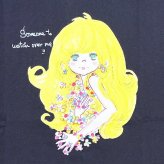水森亜土 カラーTシャツ(M) サムワン ネイビー アパレル 送料込み