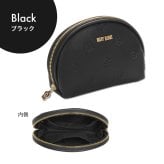 【公式】MARY QUANT マリークヮント シンプルエンボスデイジーラウンドポーチ & ステーションビジューネックレス & ステーションビジューブレスレット セット