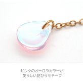 ピアス レディース 金属アレルギー対応 ステンレス 花びら キュービック かわいい 華やか チェーン ロング 揺れる