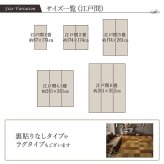 敷物 花ござ 国産 純国産 日本製 い草 モダン 抗菌防臭 自然素材 パッチワーク 不織布 江戸間1畳 約87×174cm