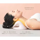 ネックケア WAVEWAVE NECK REVIVE ネックリバイブ EMS 温熱 ネックストレッチャー 首枕 ネックピロー 35度 45度 2WAY 首サポート USB充電 コードレス リモコン付き 寝ながら セルフケア デスクワーク 母 父 ご両親 祖父母 誕生日 敬老の日 母の日 父の日 プレゼント ギフト