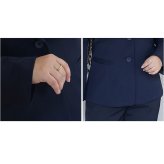 パンツスーツ レディース 大きいサイズ 通販 セットアップ 上下セット 上下 2点セット テーラードジャケット ダブルボタン ロングパンツ ストレッチ ぽっちゃり 体型カバー ゆったり ビジネス 通勤 リクルート 就活 ママスーツ フォーマル セレモニー