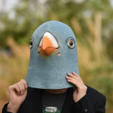 ハト マスク 鳩 ハロウィン 仮装 コスプレ 鳥マスク ハトマスク ヘッドマスク 被り物 鳥 動物 アニマル リアル おもしろ 大人用 フリーサイズ 男女兼用 コスチューム 仮面 変装 パーティー イベント 撮影 小道具