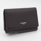 モンテスピガ　monte SPIGA　三つ折り財布　コンパクト財布　MOSMSP501DBR　ダークブラウン　濃茶　シュリンクレザー　牛革　トライフォード ウォレット