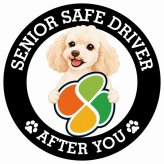 カーサイン 高齢者マーク SENIOR SAFE DRIVER ミディアムプードル ステッカー シール 直径13cm 肉球 日本製 車