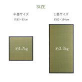 夏ラグ 夏用カーペット 置き畳 半畳 国産 い草 簡単 和室 約82×82cm 12枚組