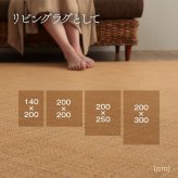 夏ラグ 夏用カーペット 籐 敷 ラグ カーペット 自然素材 アジアン ラタン ひんやり 冷感 リゾート お手入れ簡単 丈夫 耐久性 汚れにくい ハンドメイド インドネシア産 あじろ織り 約200×300cm