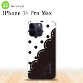 iPhone14 ProMax iPhone14 Pro Max スマホケース 背面ケース ハードケース ドット レース A 黒 +アルファベット 2022年 9月発売 nk-i14pm-344i
