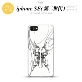 iPhoneSE 2 第二世代 iPhone8&iPhone7 共用 スマホケース 背面カバー ソフトケース ピンスト 白 黒 おしゃれ かわいい かっこいい メンズ レディース nk-ise2-tp1248