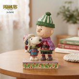 スヌーピー&チャーリー クリスマスセーター 17cm クリスマス | ジムショア ピーナッツ グッズ フィギュア 人形 置物 彫刻 Jim Shore 正規輸入品