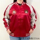 モンチッチ 刺繍スカジャン(L) 着物 レッド×シルバー アパレル 送料込み