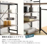 レンジ台 キッチン収納 ヴィンテージ調 折りたたみテーブル付キッチンラック：