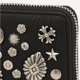 ペルケ カード入れ perche 80-06-0010 通販 カードケース ジャバラ 本革 ミニウォレット ミニ財布 スキミング防止 コンパクト 大容量 じゃばら財布 レザーウォレット レディース 小銭入れ付き おしゃれ かわいい スタッズ ジッパー財布
