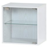 コレクションボックス(前板ガラス) オーク オーク・オークホワイト 2色展開 収納ラック オープンラック シェルフ 整理棚 収納家具 おしゃれ シンプル 新生活 インテリア 不二貿易