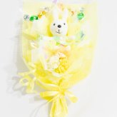 キャンディー フラワー ミニミニ ブーケ ギフト オレンジ むらさき ピンク 赤 水色 青 黄緑 黄色 花 造花 卒業 卒園 誕生日 プレゼント ギフト 女性 母 祖母 女友達 退職祝い 結婚記念日 母の日 お祝い 発表会 子供 遊戯会 贈り物 送料無料