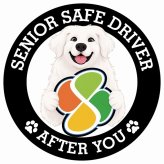 カーサイン 高齢者マーク SENIOR SAFE DRIVER グレートピレニーズ ステッカー シール 直径13cm 肉球 日本製 車