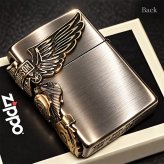 ZIPPO ライター ハーレー ダビッドソン ジッポ アンティークシルバー＆ゴールド 金銀 古美仕上げ 3面メタル イーグル 日本国内限定モデル かっこいい ギフト ジッポー