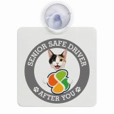 カーサイン 高齢者マーク SENIOR SAFE DRIVER ジャパニーズボブテイル 車内用 吸盤タイプ 収れん火災防止タイプ 肉球 日本製 車 ステッカー