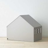 ペットハウス Lサイズ ミルク ガルバリウム製 犬 猫 屋内用 おしゃれ 北欧風 耐久性 お手入れ簡単 隠れ家 室内小屋 スリット付き コード穴付き S24-0553 セトクラフト