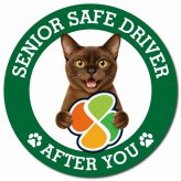 カーサイン 高齢者マーク SENIOR SAFE DRIVER バーミーズ マグネット 強力 直径13cm 肉球 日本製 車 ステッカー