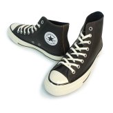 コンバース CONVERSE スニーカー メンズ レディース ハイカット レザー オールスター AGED CRACKED LEATHER HI バーントブラウン