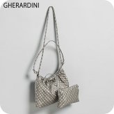 ゲラルディーニ ショルダーバッグ レディース ブランド GHERARDINI Italy GHB0210 ARGSU グレージュ/シルバー