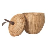 ferm LIVING ファームリビング Apple Braided Storage リンゴのカゴ Sサイズ おしゃれディスプレイ 北欧 雑貨 インテリア バスケット ラタン カゴ 飾り 収納 玄関 リビング プレゼント ギフト おすすめ