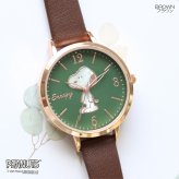スヌーピー シェル風 腕時計 レディース 32mm  定形外 送料無料 合皮ベルト 大人可愛い PEANUTS ウォッチ 軽量 キャラクター 時計 ギフト ベージュ