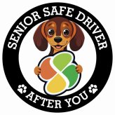 カーサイン 高齢者マーク SENIOR SAFE DRIVER ダックスフンド ステッカー シール 直径13cm 肉球 日本製 車