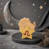 国産ヒノキ 星座の組み木｜獅子座 ♌｜7/23〜8/22生まれ｜木製インテリア・誕生日プレゼント