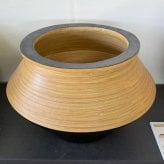 鉢カバー おしゃれ 大型 15号 φ45×H29cm Lサイズ 植木鉢 KONTON コントン アルマ ジャー 丸型 浅型 平鉢 竹 水草 室内 屋内 高級 北欧 モダン ナチュラル 観葉植物用 サボテン 多肉植物 特大 玄関 プランター 底穴なし 白 黒