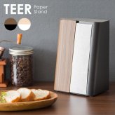 \クーポン配布中/ 木目調 キッチンペーパースタンド TEER ティール キッチンペーパー置き 紙 ペーパータオル置き ペーパーホルダー 縦型 縦置き キッチン収納ペーパーホルダー 縦型 縦置き宮武 TEER ティール キッチン収納 おしゃれ 置き型