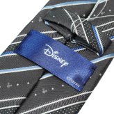 ディズニー／ネクタイ・ストライプ柄 Disney シルク100%　プレゼント ギフト フレッシャーズ  父の日　キャラクター 送料無料 DN921503グレー