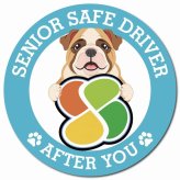 カーサイン 高齢者マーク SENIOR SAFE DRIVER ブルドッグ マグネット 強力 直径13cm 肉球 日本製 車 ステッカー