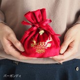 クリスマス ラッピング 巾着 バッグ 袋 リボン 贈り物 サプライズ 記念日 彼女 彼氏 プレゼント おしゃれ