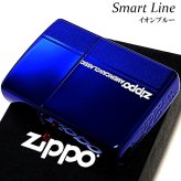 ZIPPO スマートライン イオンブルー ジッポ ライター ロゴ 青 かっこいい シンプル メンズ おしゃれ ギフト プレゼント