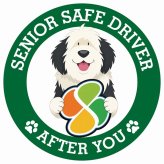 カーサイン 高齢者マーク SENIOR SAFE DRIVER オールドイングリッシュシープドッグ ステッカー シール 直径13cm 肉球 日本製 車