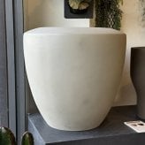 植木鉢 おしゃれ 大型 18号 14号 L M サイズ 鉢カバー KONTON コントン ベトン ユリウス 丸型 ラウンド ファイバーセメント セメント 屋外 室内 高級 北欧 モダン ナチュラル 観葉植物用 シンボルツリー サボテン 多肉植物 特大 玄関 プランター サンドグレー