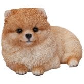 置物 woobia ウービア 犬 ポメ リラックスポメラニアン 茶 幅15cm 伏せ 小型犬 寝そべり リアル 本物そっくり イギリス生まれ 職人手彩色 縁起物 戌年 玄関 インテリア 新築祝い 引っ越し祝い 開店祝い 出産祝い 誕生日 お祝い ギフト プレゼント 犬好き ポメラニアン好き