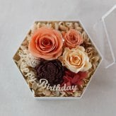メッセージ付き プリザーブドフラワー【フラワーボックス】 花 ギフト 誕生日 結婚祝い フラワーアレンジ ボックスフラワー お祝い 送別会 お礼 結婚祝い 誕生日プレゼント 推し活　推しカラー 花 敬老の日