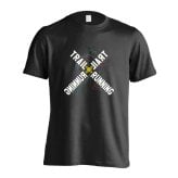 トレイルランニング Tシャツ 半袖 メンズ ウェア レディース 練習着 ジュニア ドライ おもしろ tシャツ 速乾 名入れ スポーツ 女子 男子 チーム おしゃれ 文字入れ 「ネオンスタイルのクロスTRAIL RUN」 アートワークスコウベ 【送料無料】