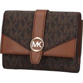 マイケルコース 二つ折り財布 二折財布 コンパクト レディース アウトレットブランド MICHAEL KORS グリニッチ 35S5GGRE6B-BR BROWN