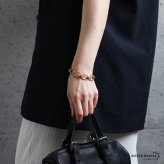 ステンレス 大ぶり オーバル チェーンブレスレット ゴールドブレスレット メタル 18KGP 楕円 存在感 透かし 軽やか 華やか 可愛い レディース 女性 金属アレルギー対応