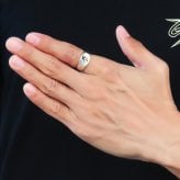 梵字リング 虚空蔵菩薩 シルバー925 【刻印無料】 梵字 こくぞうぼさつ タラーク 丑 牛 寅 虎 干支 リング 指輪 シルバーアクセサリー メンズ ユニセックス クリスマス 誕生日 父の日 プレゼント ハンドメイド 手作り ギフトラッピング 箱 Grand Galleria グランドガレリア