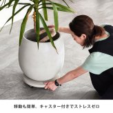 ガーデン エクステリア セメント製キャスター付きプランターキャリー36cm TR360 直径36 スタンド フラワースタンド ベース キャスター 台車 鉢置き 花台 プランター おしゃれ インテリア 室内 ベランダ 新生活