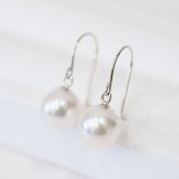 ［pearl431］ 7.5mm - 8mm 揺れる ピアス あこや真珠 シンプル 天草 フォーマル ホワイトピンク 熊本