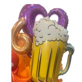 選べる数字　ビールバルーンギフト 乾杯 置き型 バルーンアレンジ 【数字バルーン無料】 周年祝い 誕生日祝い